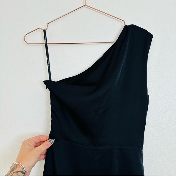 New Roland Mouret Asymmetric Stretch Silk Crepe Mini Dress One-Shoulder - Picture 13 of 15